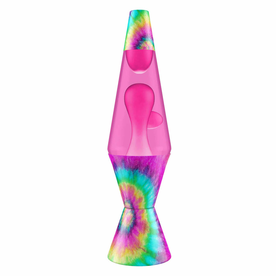14.5″ LAVA LAMP – TIE DYE PINK SPIRAL V0